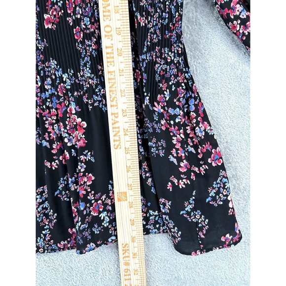 ROZ AND ALI Blouse Women's 3X Top Crimped Floral 3/4 Sleeve - Picture 5 of 7